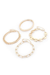 Sodajo Oval Cuban Link Bracelet Set