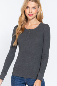 Long Slv Scoop Neck Thermal Top