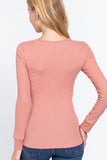 Long Slv Scoop Neck Thermal Top