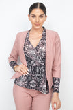 3/4 Sleeves Blazer & Capri Pants Set
