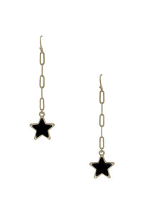 Chain Link Marble Star Earring