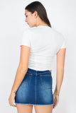 Ruched Sides Drawstring Crop Top