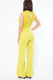 Crochet Lace Combined Bodice Jumpsuit