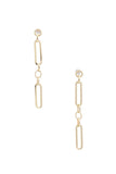 Oval Link Metal Dangle Earring