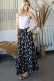 Elastic Waistline Maxi Skirt