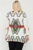 Geometric/tribal Sublimation Print Tunic Top