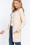 Raglan Slv Open Sweater Cardigan