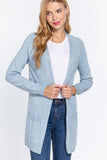 Raglan Slv Open Sweater Cardigan