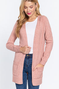 Raglan Slv Open Sweater Cardigan