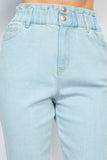 Double Button High-waisted Jeans