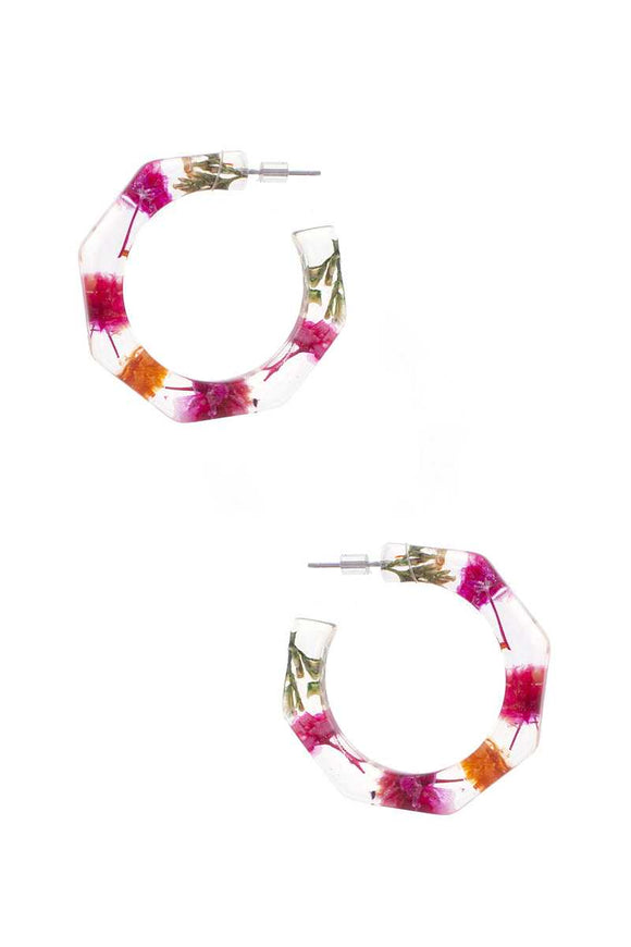 Resin Flower Earring