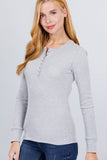 Long Slv Henley Thermal Top