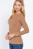 Long Slv Henley Thermal Top