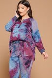 Tie-dye Printed French Terry Knit Loungewear Sets