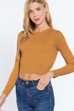 Long Slv Open Back Sweater Top