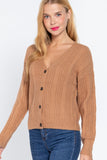 Long Slv V-neck Knit Cardigan