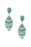 Multi Line Bead Tear Drop Earring