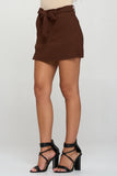 Zip-up Plaid Pocketed Skort