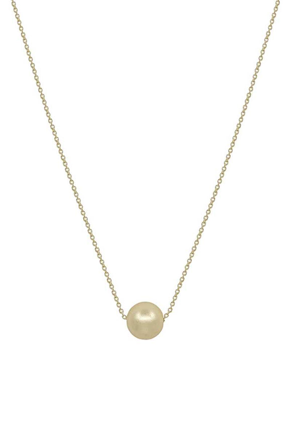 Metal Chain Pearl Pendant Necklace