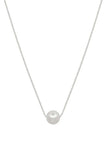 Metal Chain Pearl Pendant Necklace