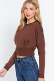 Dolman Slv Inner Fleece Terry Top