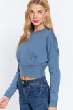 Dolman Slv Inner Fleece Terry Top