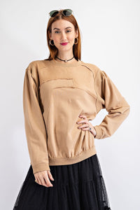 Terry Knit Loose Fit Pullover