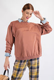 Terry Knit Loose Fit Pullover