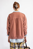 Terry Knit Loose Fit Pullover