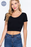 Cross Back Rib Seamless Crop Top