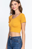 Cross Back Rib Seamless Crop Top