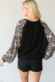 Floral Print Bubble Longsleeve Top