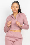 Zip-up Corset Hoodie & Jogger Pants Set