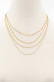 Metal Chain 4 Layer Necklace