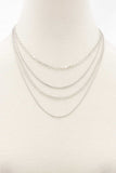 Metal Chain 4 Layer Necklace