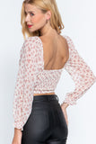 V-neck Floral Print Woven Top