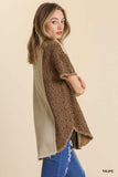 Mixed Animal Print Oversized Jacket With Chest Pockets