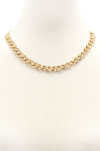 Metal Chain Texture Necklace